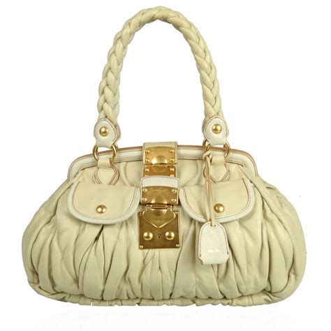 Bolsa Miu Miu Original Coffer Nude Feminina .